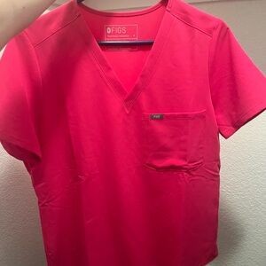 Figs scrub top - Shocking Pink